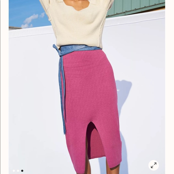 NEW Free People Skyline Midi Skirt XS - Picture 3 of 3